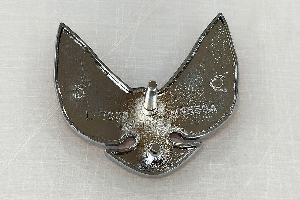 1974-76 Firebird Front Bumper Nose Header Panel Emblem Red