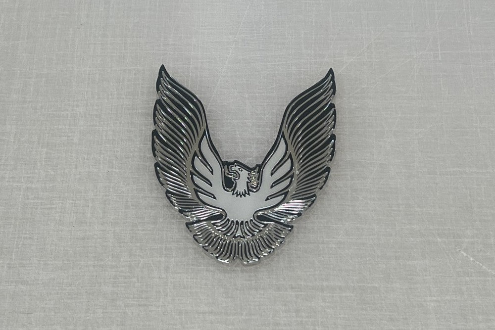 1979-81 Firebird Fuel Filler Door Emblem Silver – Screaming Chicken