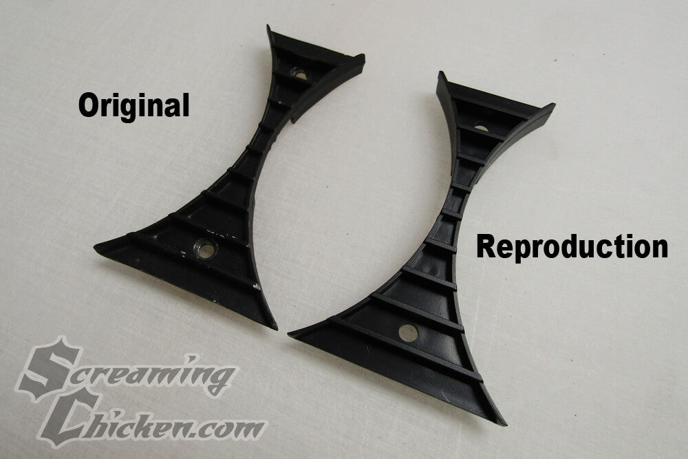1967-68 Firebird Headlamp Grill Inserts- comparison