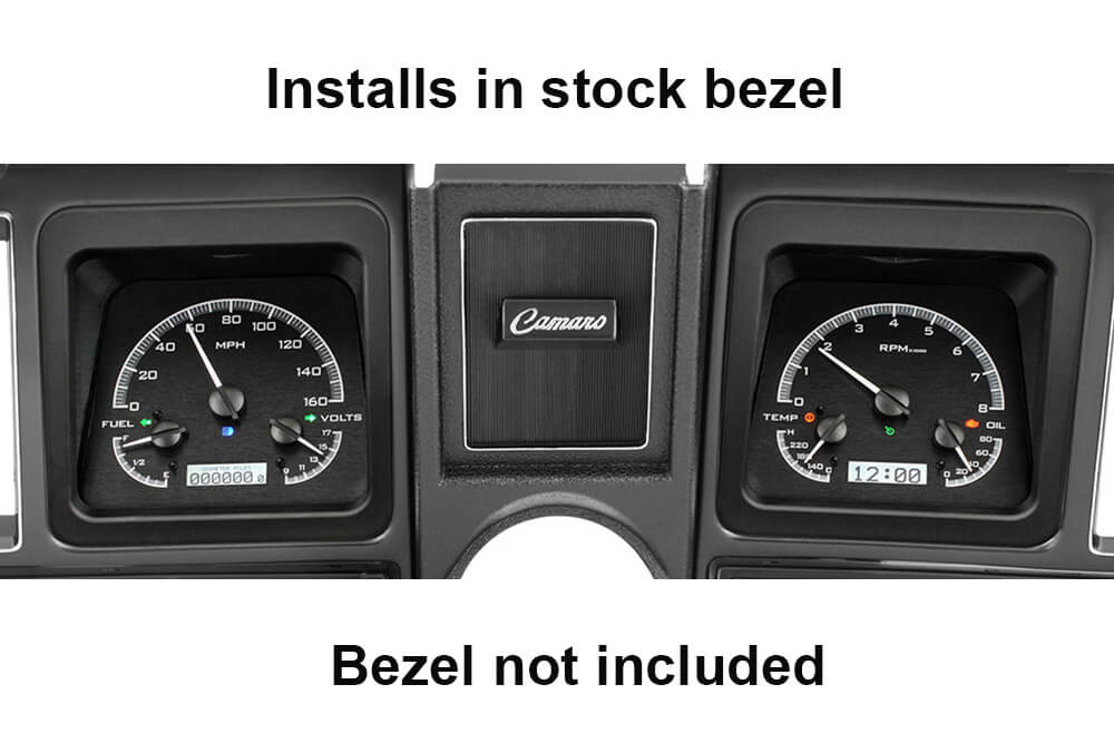1969 Camaro Dakota Digital VHX Gauges (Black Alloy w/White Illumination)