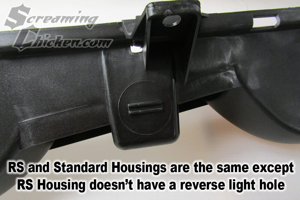 1969 Camaro Tail Light Housing- standard rs housing comparison