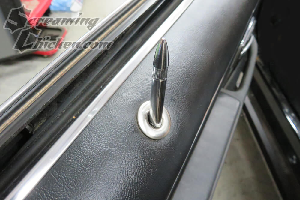 1967-81 Camaro/Firebird Bullet Door Lock Knobs- installed