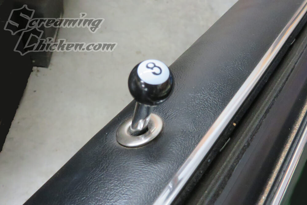 1967-81 Camaro/Firebird Pool Ball Door Lock Knobs- installed