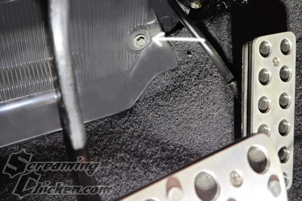 1967-81 Camaro/Firebird Carpet Firewall Guard Screws- installed