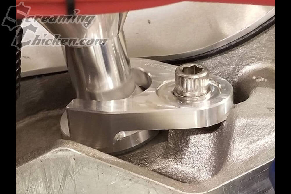 Pontiac Billet Aluminum Distributor Hold Down- installed