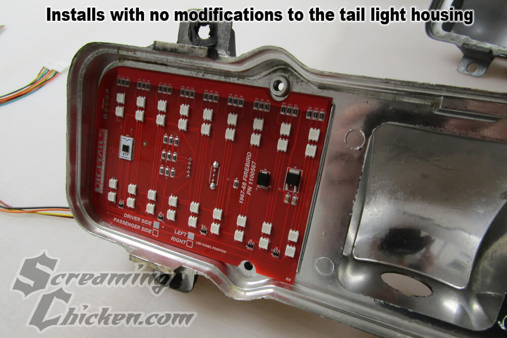 1967-68 Pontiac Firebird Digi-Tails LED Taillight Panels w/LED Reverse- no mod install