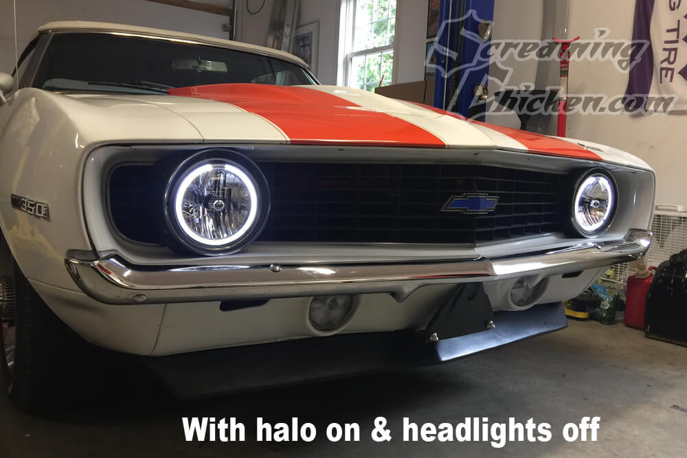 1967-69 Camaro Slim Fit Halo LED Headlight Kit (pair)- illuminated halos