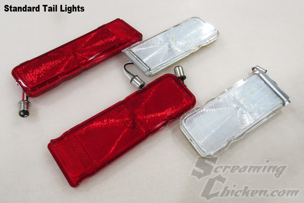 1967 Camaro LED Complete Tail Lights- standard tail light panels