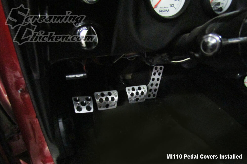 1967-69 Camaro/Firebird Pedal Covers- installed 1