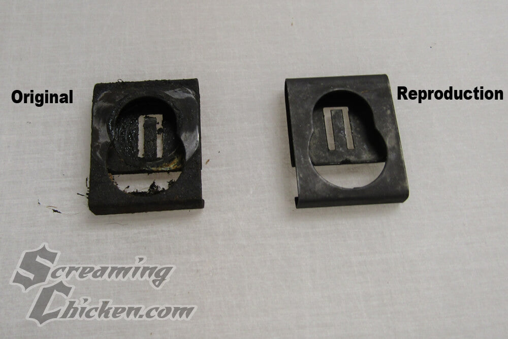 1967-69 Camaro/Firebird Pedal Pivot Shaft Clip- comparison