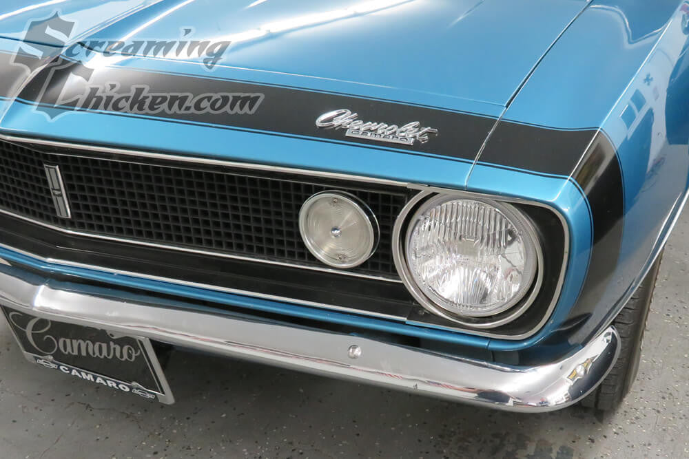 1967-69 Camaro Holley Retrobright Headlights - installed