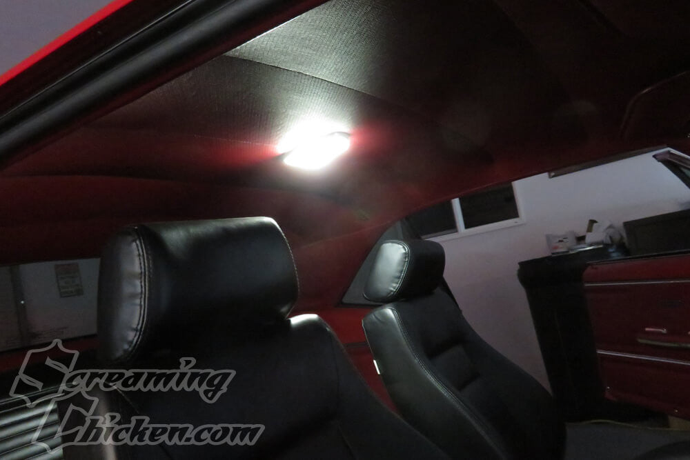 1967-69 Camaro & 1967-68 Firebird Complete LED Dome Light Assembly- illuminated 2