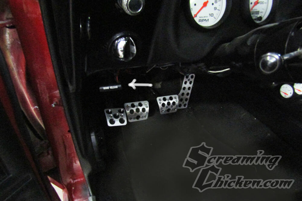 1967-69 Camaro/Firebird OEM Style Emergency Brake Handle- installed