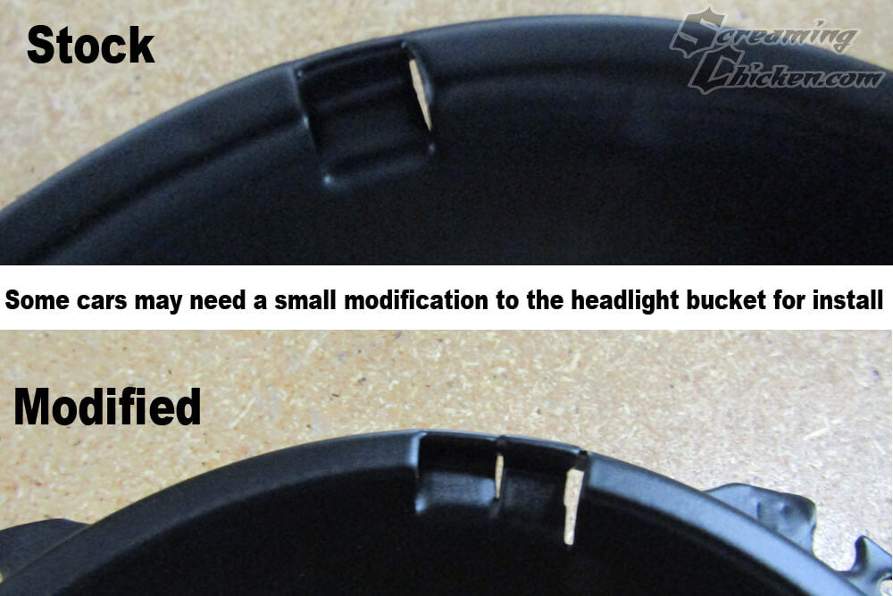 1967-69 Firebird Holley Retrobright Headlights - housing comparison