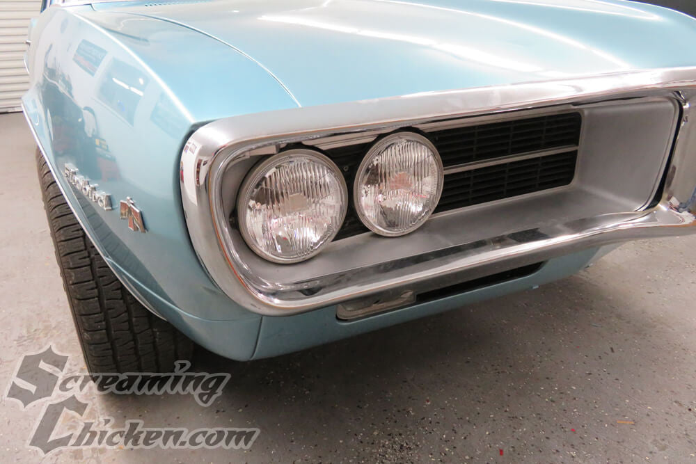 1967-69 Firebird Holley Retrobright Headlights - installed