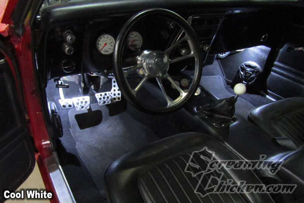1967-69 Camaro/Firebird LED Footwell Lighting Kit- illuminated 3