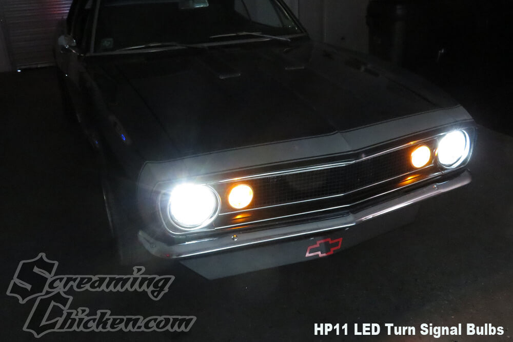 1967-69 Camaro/Firebird LED Turn Signal Bulbs- HP11 illuminated