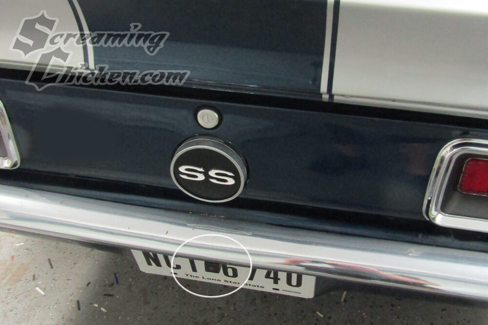 1967-69 Camaro/Firebird OE Style Mirror With Backup Camera - camera installed