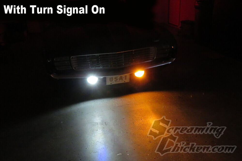 1967-69 Camaro/Firebird LED Switchback Turn Signal Bulbs- turn signal on