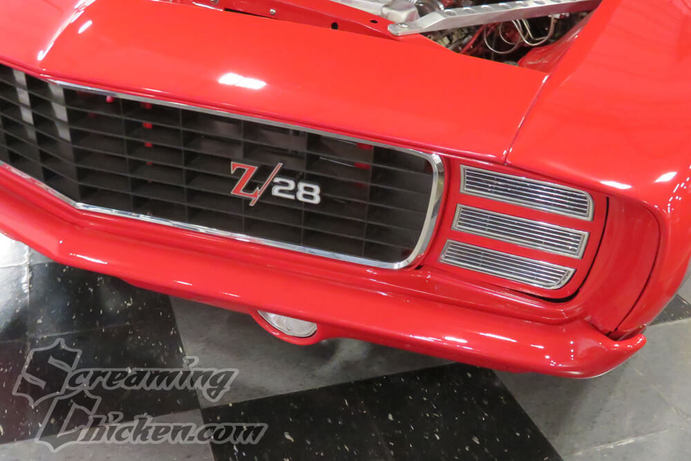 1969 Camaro Z28 Grill Emblem w/Retainer- installed 2