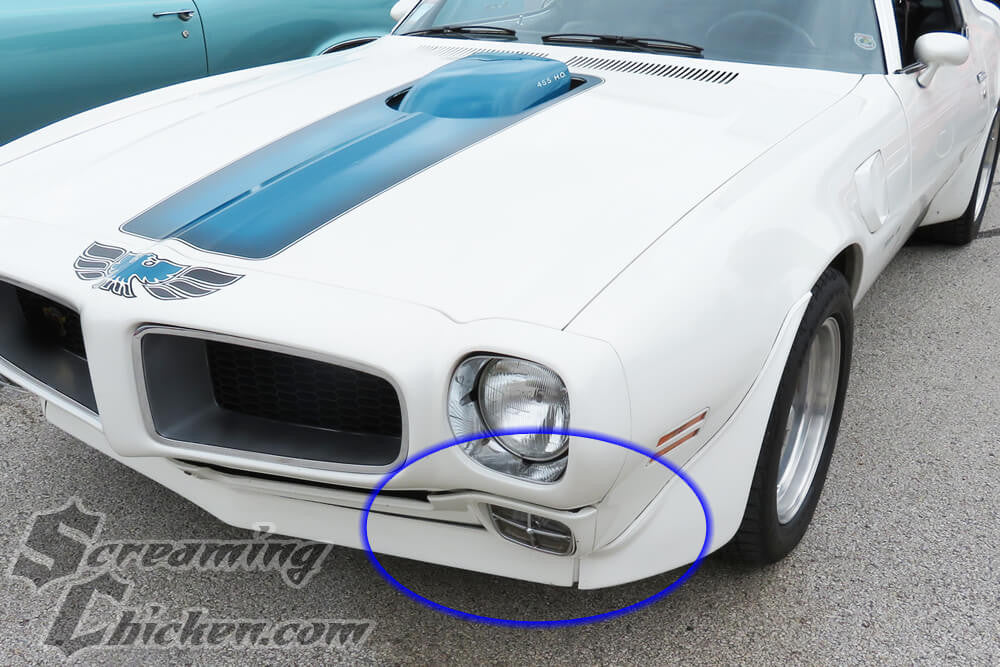 1970-71 Firebird Complete Parking Lights With LED bulbs- installed angled view