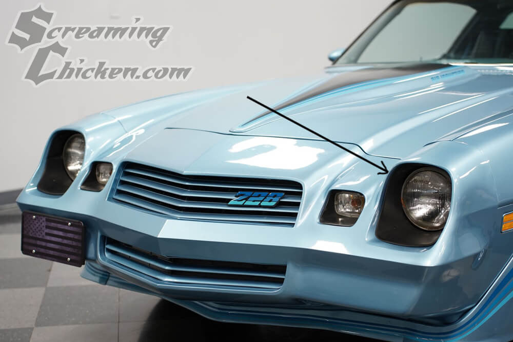 1978-81 Camaro Z28 Black Headlight Bezel