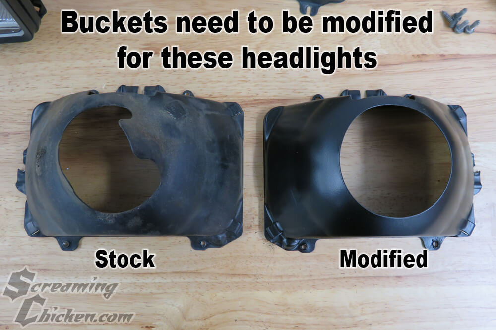 1982-92 Camaro Headlight Conversion Kit- bucket mod needed
