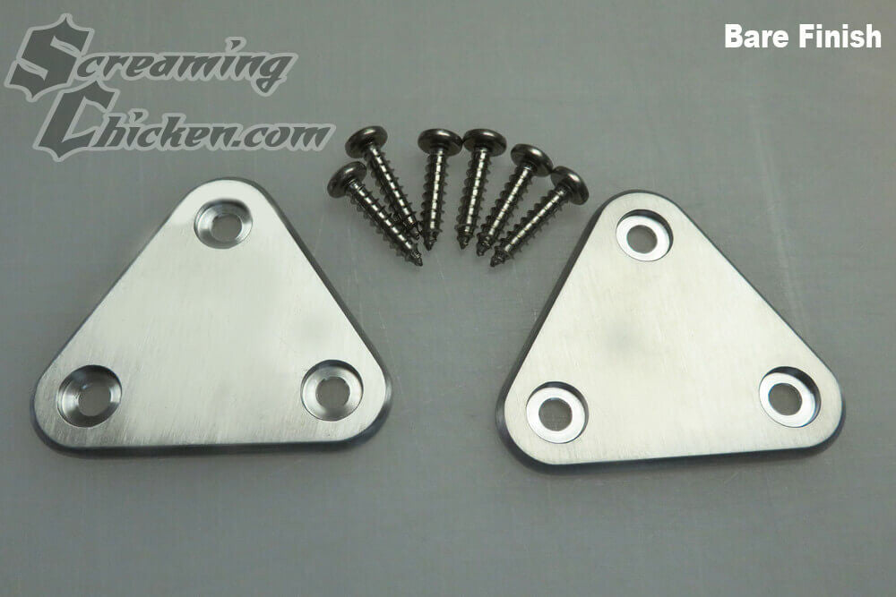 1970-2002 Camaro/Firebird Sun Visor Delete Plates- bare finish