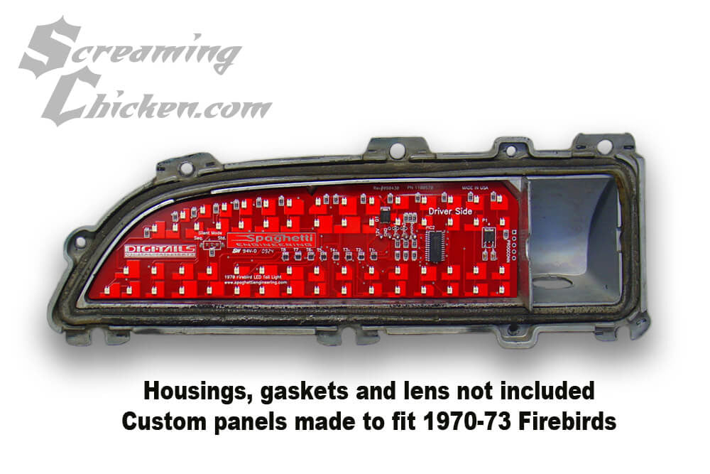 1970-73 Firebird Digi-Tails LED Tail Light Panels - installed in housing