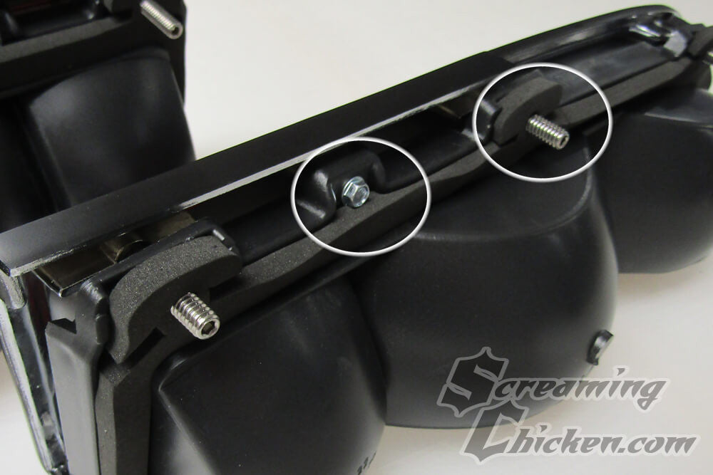 1970-73 Firebird Tail Light Bezel Mounting Studs & Hardware- installed