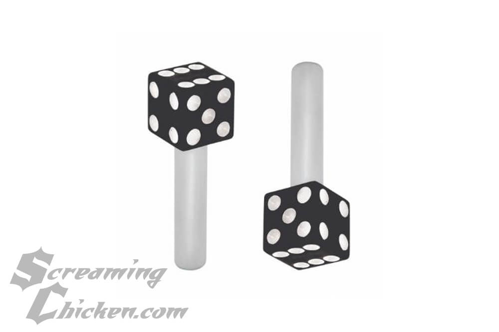 1967-81 Camaro/Firebird Black Dice Door Lock Knobs- uninstalled