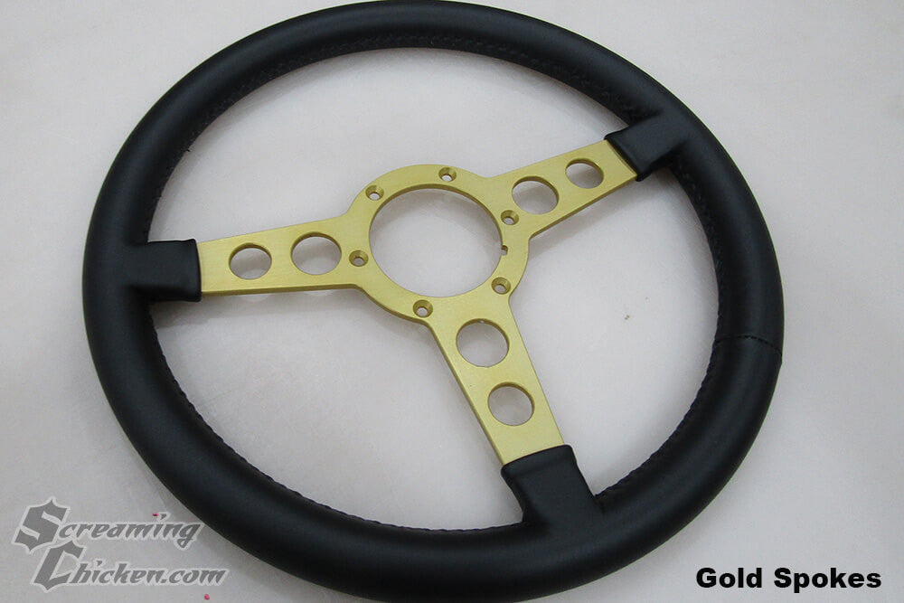 1970-81 Firebird/Trans Am Black Lecarra Billet Steering Wheel Complete Kit