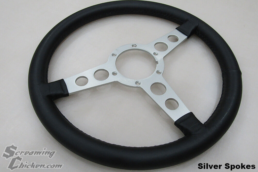 1969 Firebird/Trans Am Black Lecarra Billet Steering Wheel Complete Kit