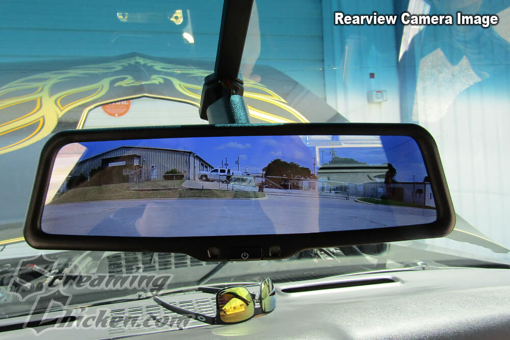 1970-81 Camaro/Firebird OE Style Mirror With Forward and Rear Camera - rear view screen