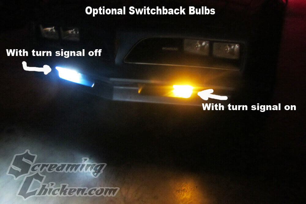 1970-81 Camaro/Firebird LED Turn Signal Bulbs- illuminated switchback bulbs