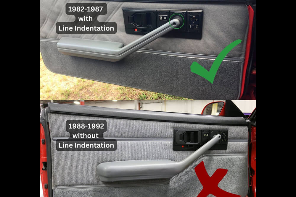 1982-87 Camaro/Firebird Arm Rest Sleeve for Line Indention Style Arm Rests