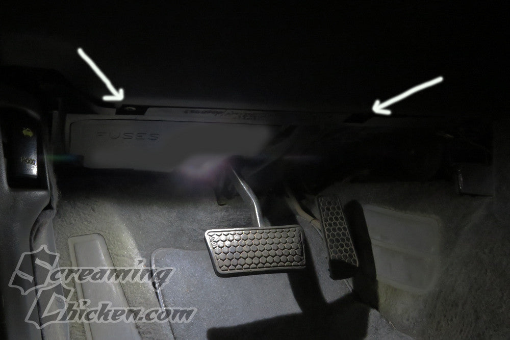 1990-92 Camaro/Firebird Driver Side Under Dash Panel Retaining Clips - installed