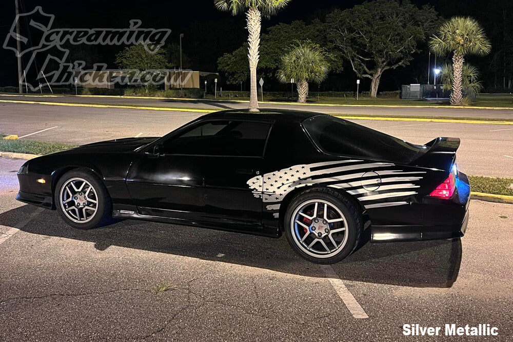 1982-92 Camaro/Firebird Stars & Stripes Side Stripe- silver