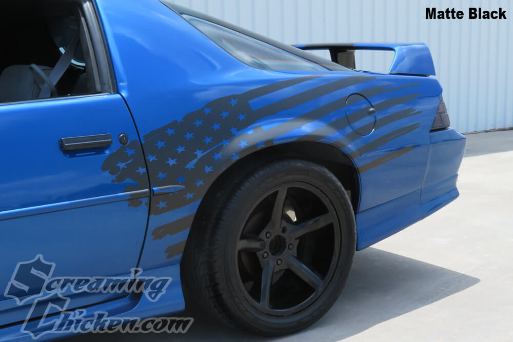 1982-92 Camaro/Firebird Stars & Stripes Side Stripe- matte black