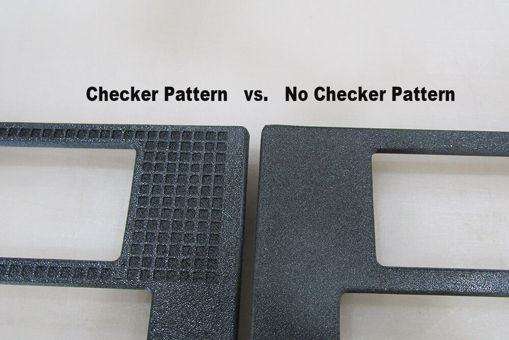 1985-92 Firebird Double DIN Bezels Checker pattern vs. no checker pattern