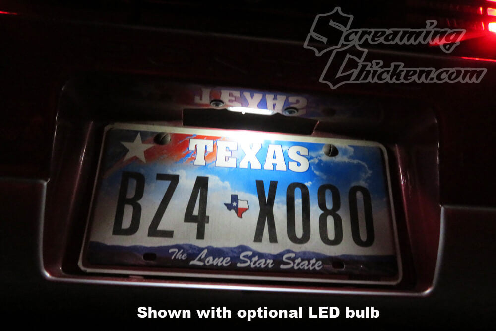 1982-92 Firebird License Plate Light Assembly- illuminated