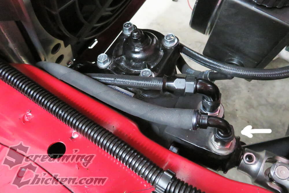 1982-92 Camaro/Firebird Power Steering Return Line- installed