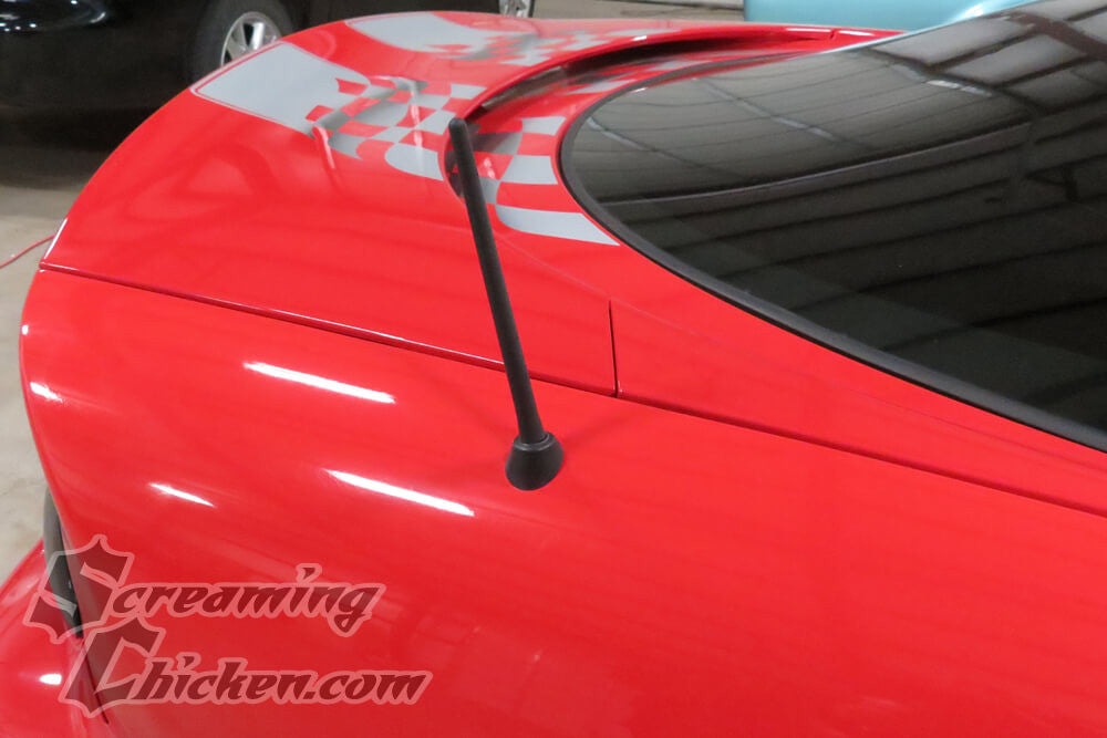 1995-2002 Camaro/Firebird 6.75" Tall Rubber Antenna Mast- installed