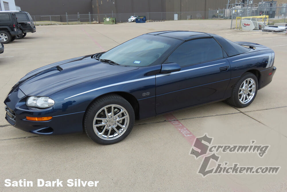 1993-2002 Camaro Skinny COPO Stripes- dark silver