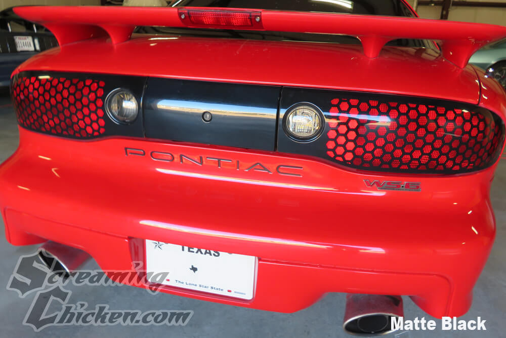 1993-2002 Firebird "Pontiac" Rear Bumper Lettering Inlay- isntalled