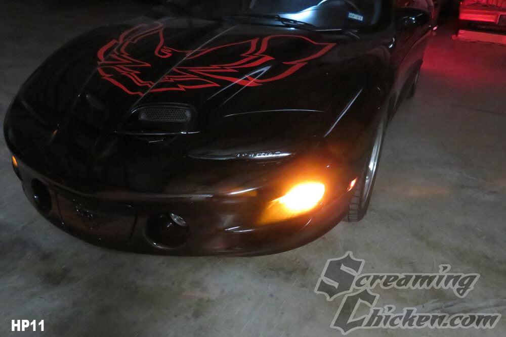 1998-2002 Camaro/Firebird Front LED Turn Signal Bulbs- illuminated