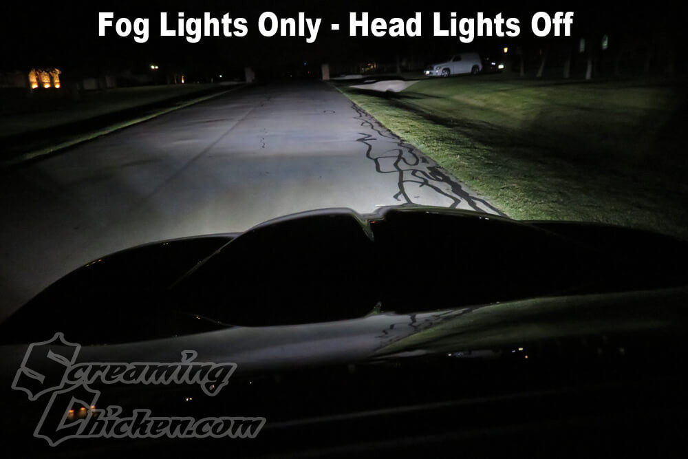 1993-2002 Trans Am Morimoto XB Fog Lights- illuminated driver view