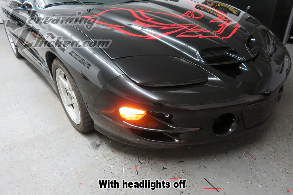 1998-2002 Firebird LED Switchback Turn Signal Bulbs- turn signal on, headlight off