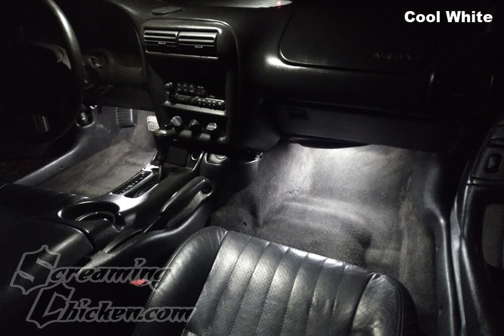 1996-2002 Camaro/Firebird LED Footwell Lighting- illuminated white 1
