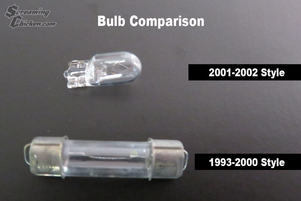 1993-2002 Camaro/Firebird LED Mirror Light Bulbs- bulb comparison
